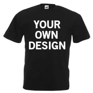Custom Crew Neck Black T shirt (1)