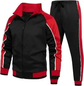 Black and Red Custom Sports Tracksuit