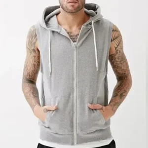 Sleeveless custom hoodie manufacture by Cheez Clothing