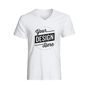 custom v-neck white t-shirt